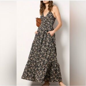 Rails Black Floral Maxi Dress